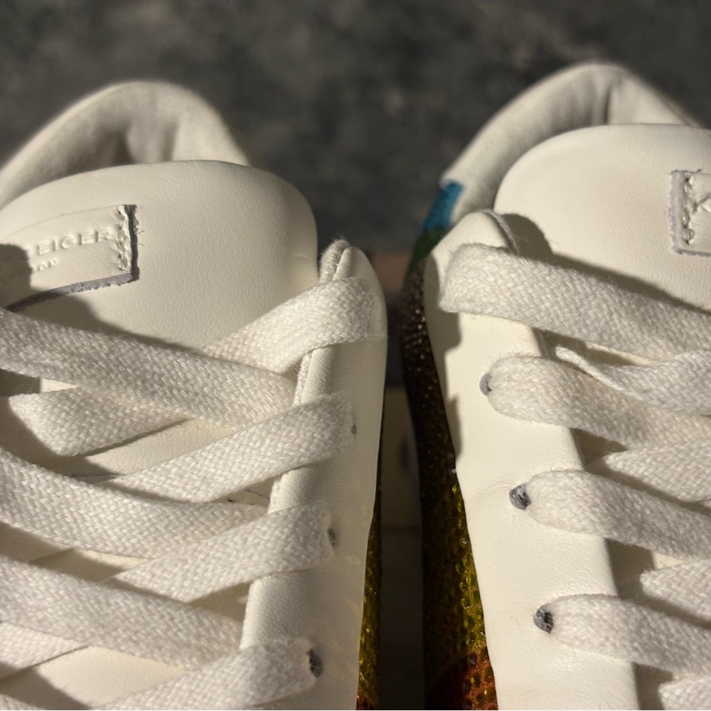 Kurt Geiger London Laney White Crystal Sneakers - Picture 3 of 16